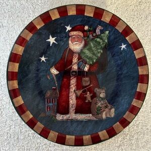 Certified International Susan Winget "Enchanted Santa" Plate - 8"